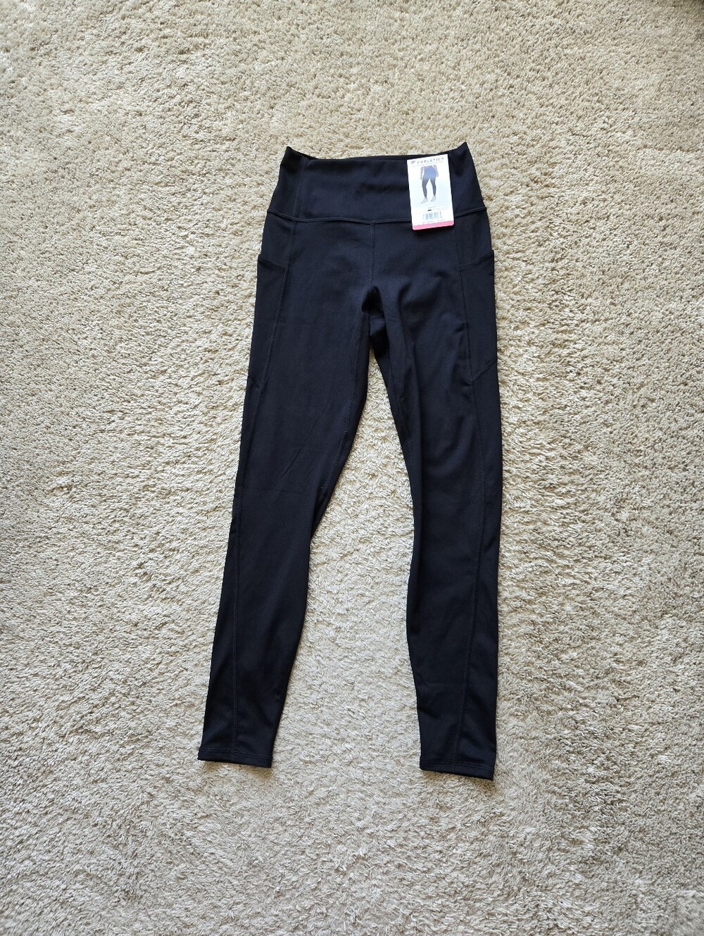 Fabletics Black High-Waist Leggings Oasis Pureluxe With Pockets